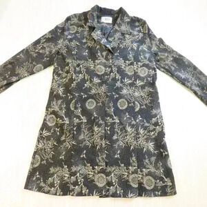 Domingo London Black Gold Lightweight Jacket Coat Size 16